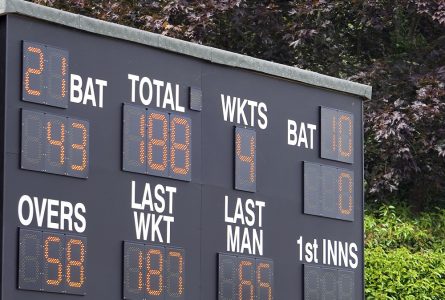 Electronic cricket scoreboard